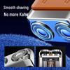 Compact Dual-Head Magnetic Electric Shaver: Rechargeable Razor with Digital Display and Gift Box