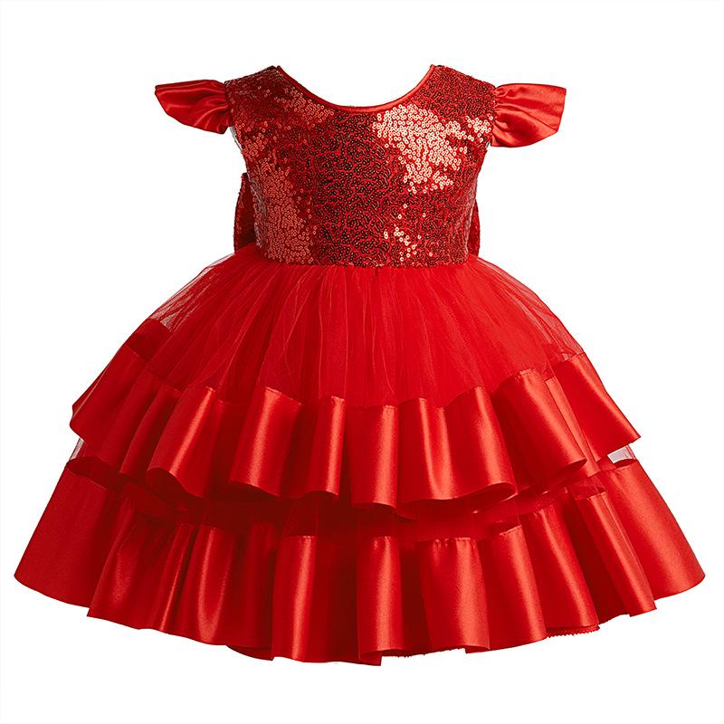 First Birthday Princess Dress - Girls' Mesh Puff Skirt Costume for Kids, Summer Wear