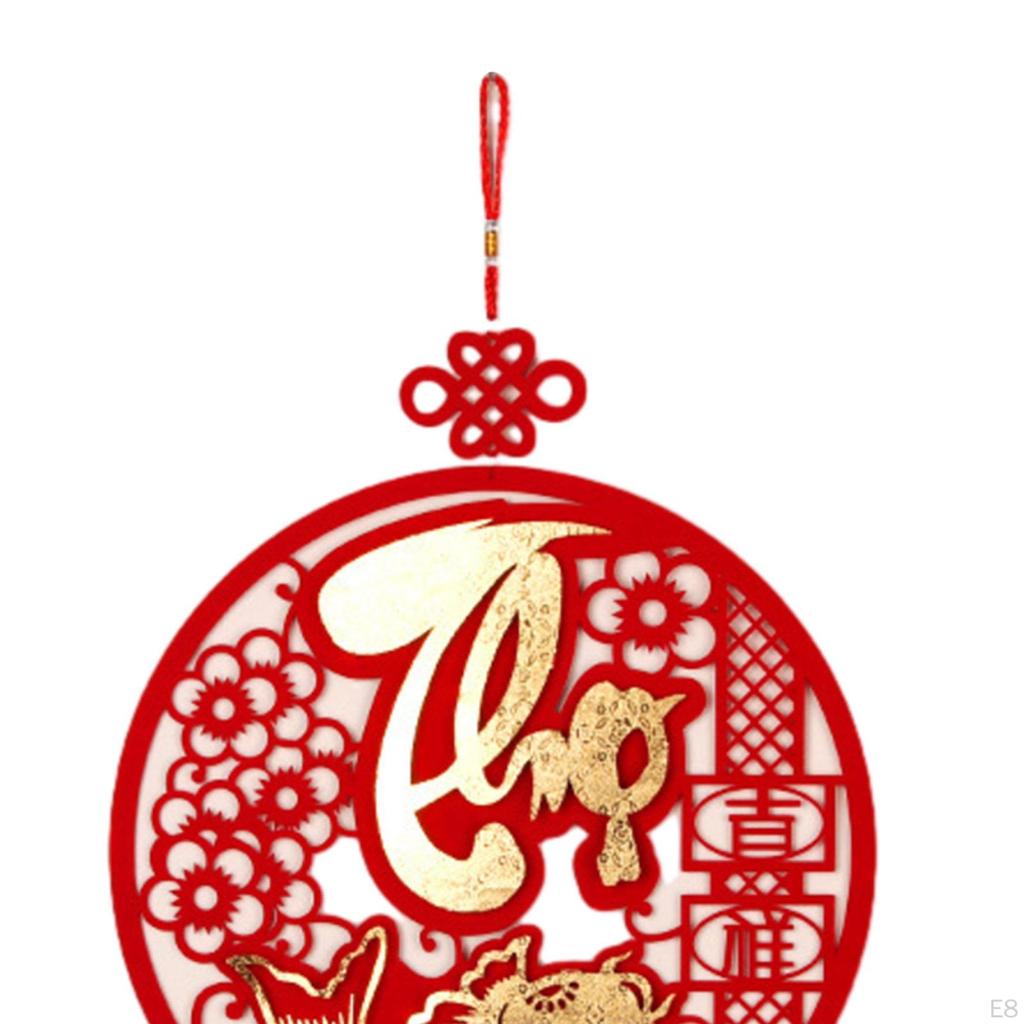 Chińska wisząca dekoracja na Rok Wiosenny Znak na drzwi Festiwalu Wiosny Dekoracja księżycowa Błyskotka z frędzlem