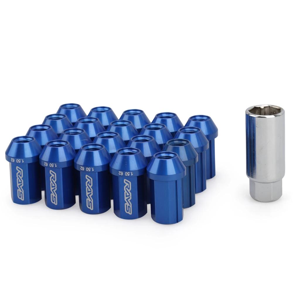 New 20pcs M12x1.5 Length 42mm 7075-t6 19HEX Rays Lug Nut Wheel Nuts With 7 Side Lock Nuts Anti Theft Security Key Alloy Aluminum