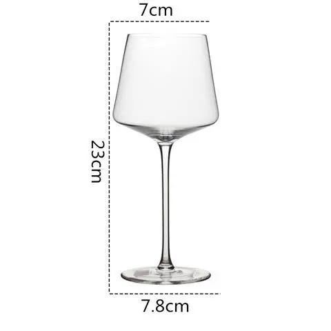 Nordic Style Burgundy Crystal Red Wine Glass Handmade Lead-Free Goblet Grape Glass Premium Home Barware