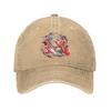 Carpe Koï Japonaise Fleur de Cerisier Casquettes de Baseball Décontractées Usées Lavées Snapback Style Unisexe Extérieur Été Chapeaux Casquette Cadeau