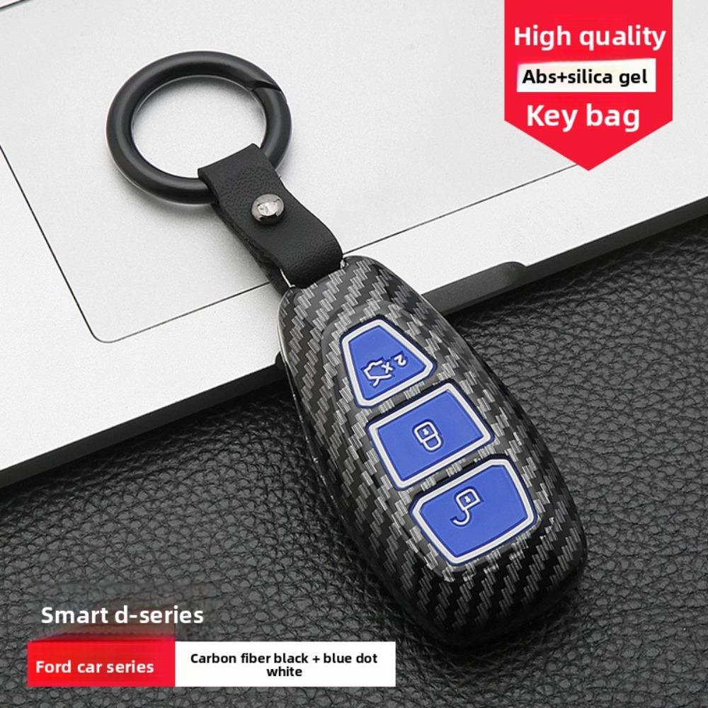For Ford 2019 Mondeo Key Case Carbon Fiber Cover for Escape Taurus Foldable Key Shell