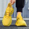 Men’s Black Yellow Sports Shoes Casual Running Shoes Students Lightweight Platform Elevator Sneakers Shoes Over Sized 46 47