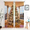 2 Pieces, Christmas Tree Curtains -30% Blackout - Suitable for Living Room, Bedroom, Kitchen, Home Decoration