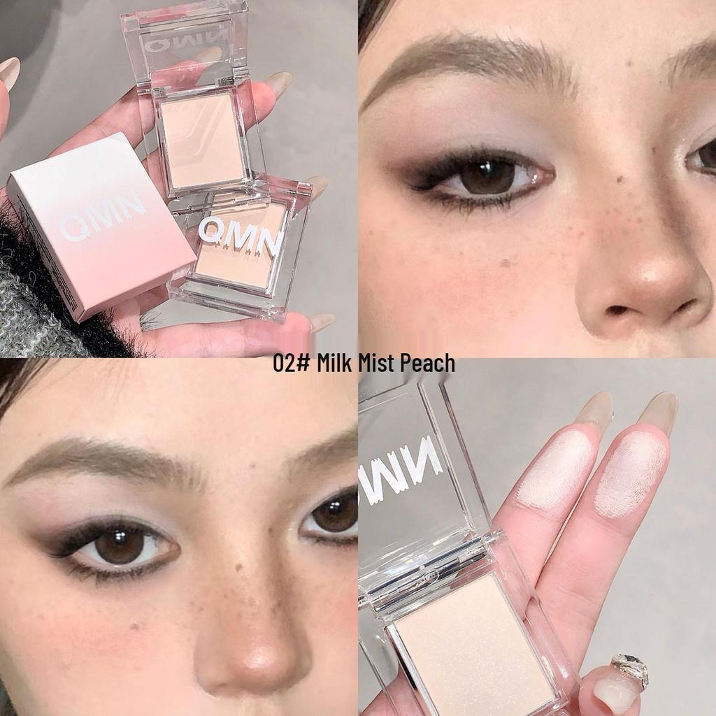 QMN Misty Sweetheart Matte Single-Color Highlighter Eyeshadow for Daily Cosmetics and Student Party Makeup