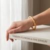 Enamel Floral Chinese Flower Bangle Colorful Women's Hand Bracelet  Jewelry Gifts