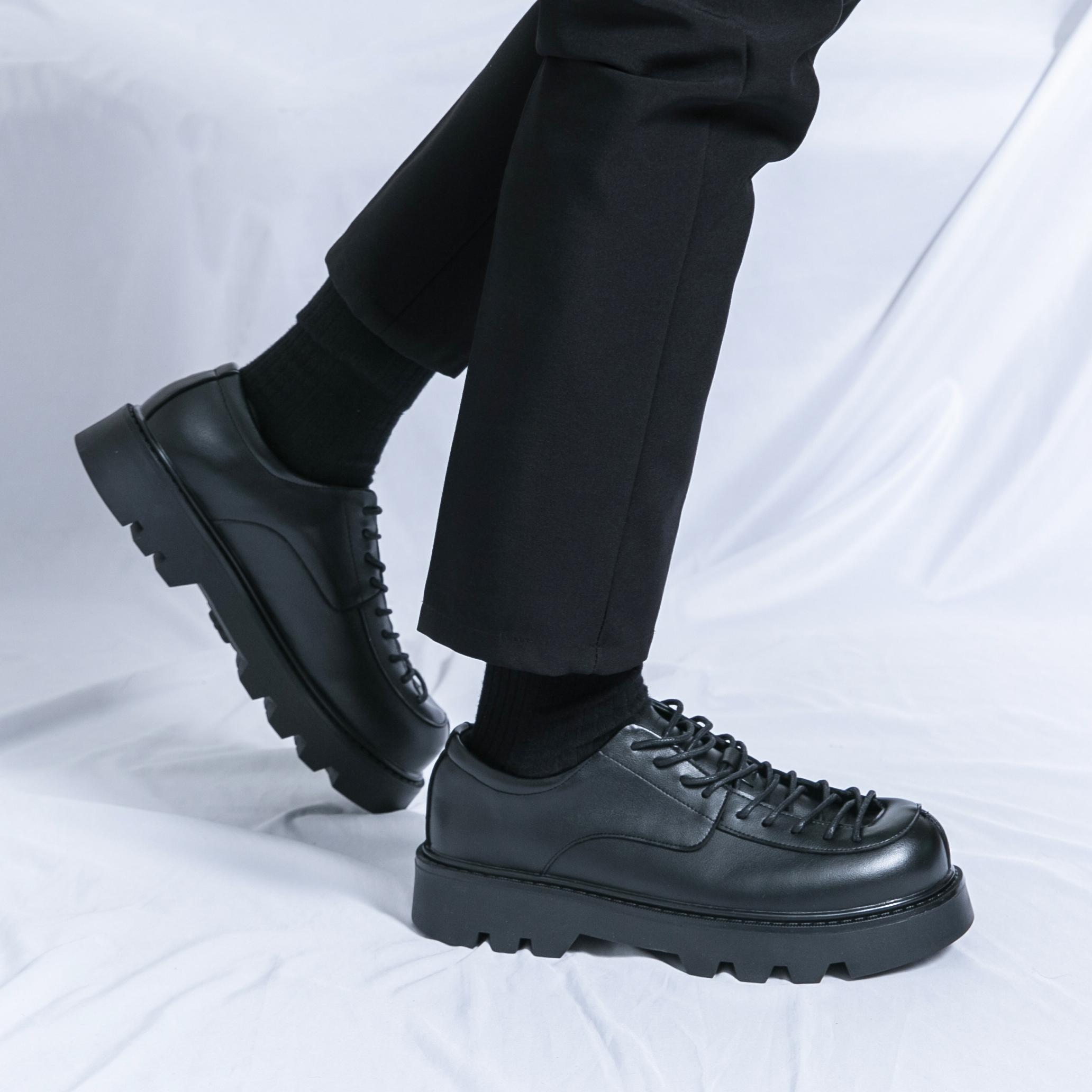 Модные повседневные мужские туфли с квадратным носком — фото 4