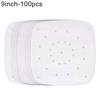 Newest 100Pcs Perforated Square Non-stick Air Frying Pan Pad Barbecue Paper Steam Mat