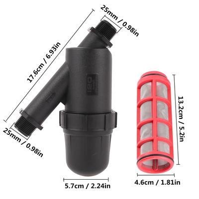3/4" Außengewinde Edelstahl Wasserfilter, 120 Maschen Siebsieb für Gartenbewässerung & Vernebelungssysteme