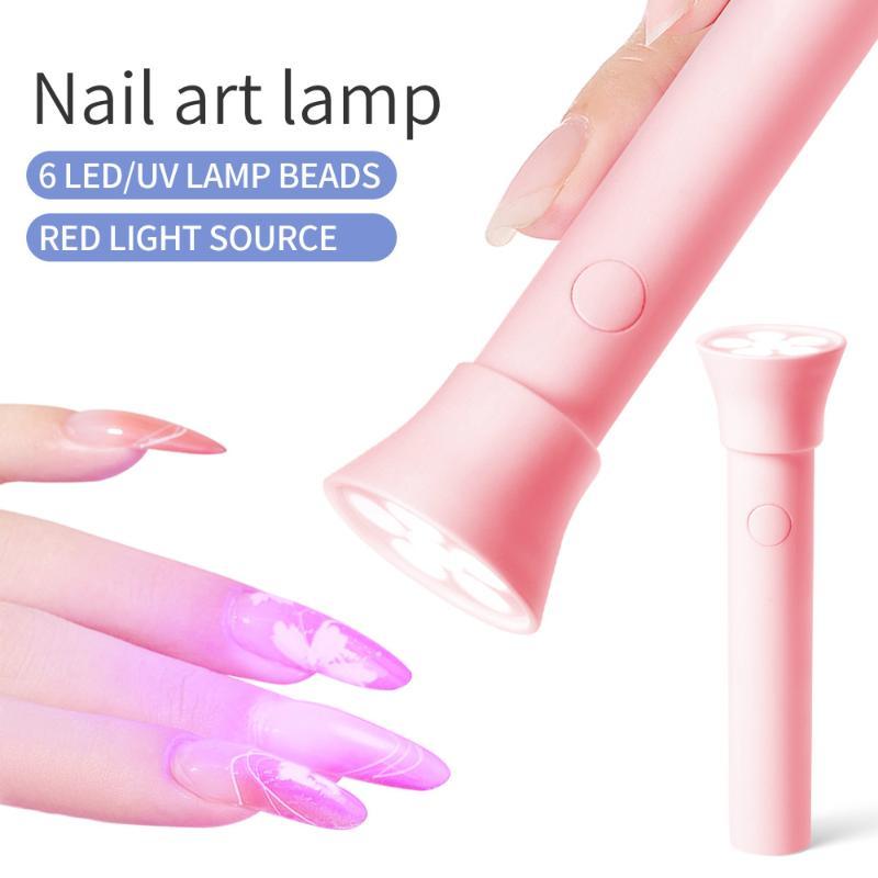 Handheld UV Gel Nail Lamp Cordless Mini Rechargeable Fast Curing Portable Light for Travel Manicure DIY
