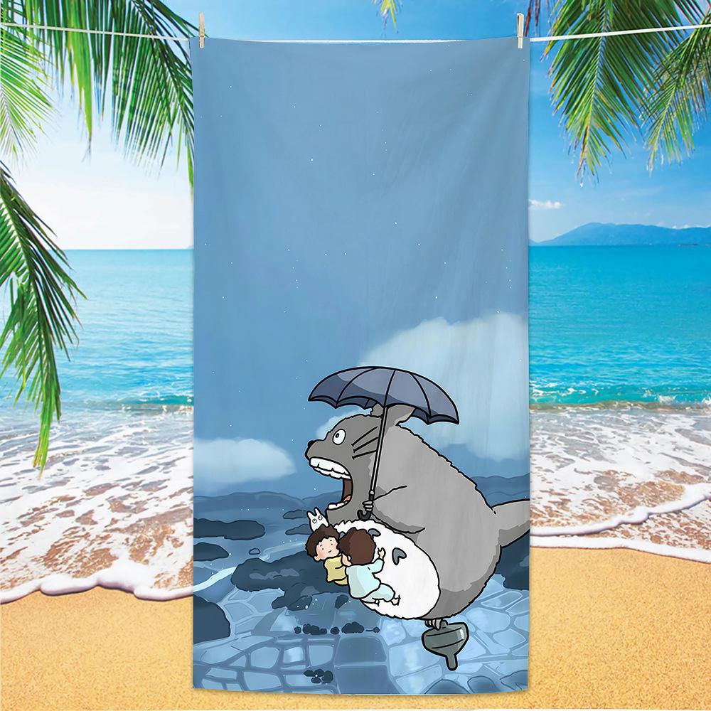 Send Cartoon Animation Chinchilla Beach Towel Microfiber Digital Printing Quick-Drying Beach Towel