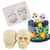 Skull Christening Mould Halloween Fondant Cake Decoration Silicone Molds Cupcake Baking Tools Handmade Soap Mold Siliconemold
