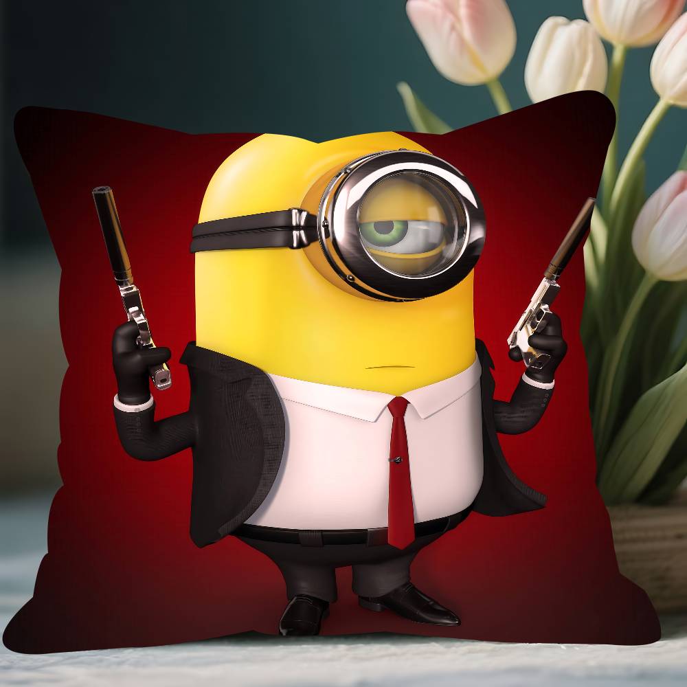 

Мультяшная наволочка Гадкий Я, съемная, моющаяся, чехол для подушки – Мягкий лен для любого сезона 12x12Inch