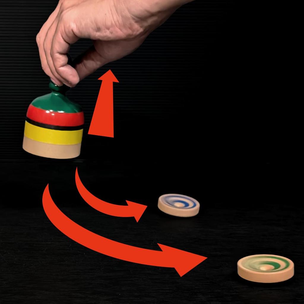 Spin Five Baby Tops Jump Out of Their Spinning Top Gear Mother's