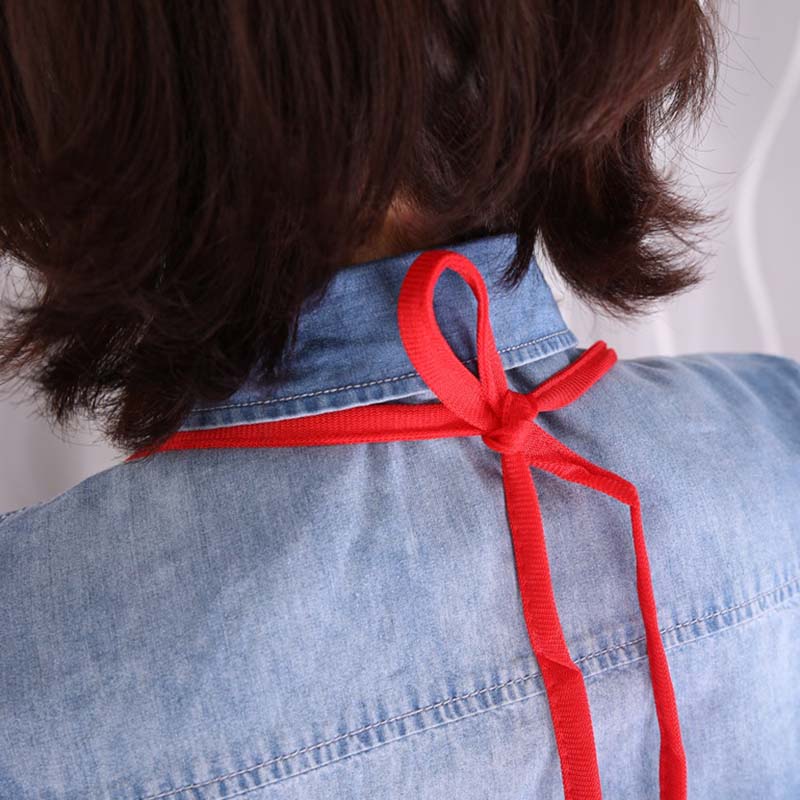 WTEMPO Christmas Apron Santa Claus Design Pocket Durable Sleeveless Home Kitchen Halter Apron Coffee Shop Store Bar Attendant Apron Christmas Supplies