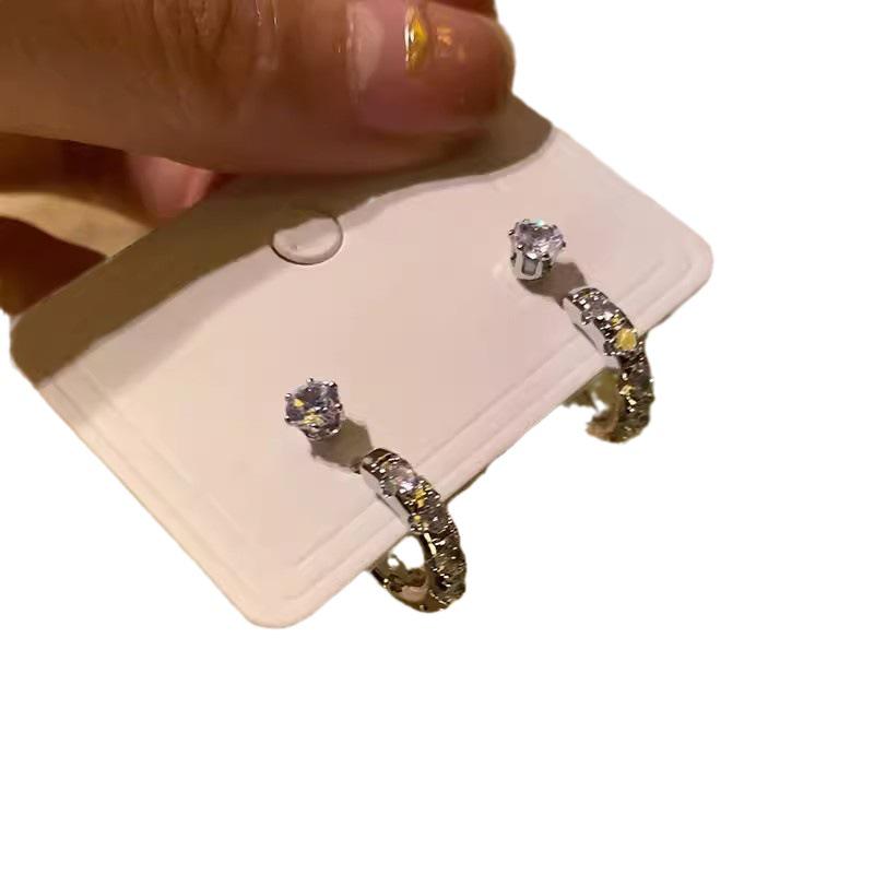 Set of 4 Zircon Stud Earrings: 2023 Trendy, High-End Design for Women