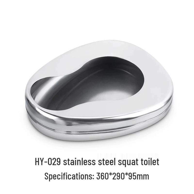 

304 Stainless Steel Western-Style Commode with Lid for Bedridden Use