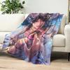 Love and Deepspace Rafayel Submerged Eclipse Merling Oath warm soft plush blanket for sofa living room bedroom travel Flannel