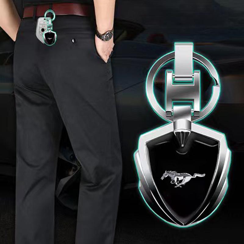 Metal Car Styling Keychain Key Chain Keyrings Key Holders For Ford Mustang ST Line Mondeo Focus Fiesta Escape Kuga Ecosport Ranger EXplorer Stickers