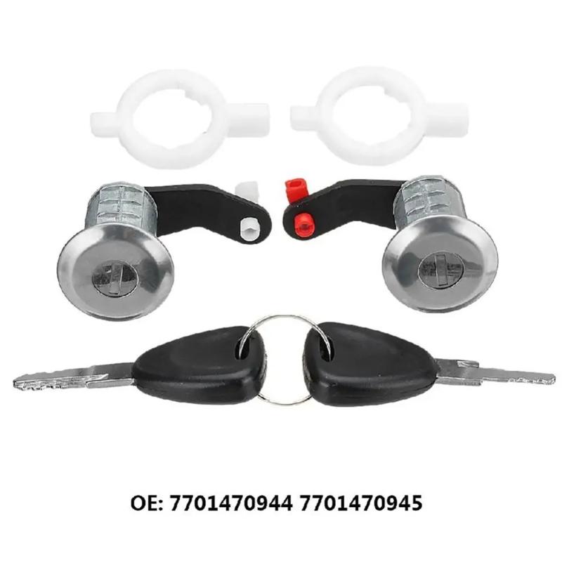 Left Right Car Door Lock Cylinder with Two Key for MOVANO 1998-2016 7701470944 7701470945 256522 256523