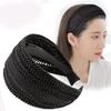 Wide White Non-Slip Toothed Headband for Adults - Versatile Hollow Hair Clip Cover