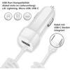 Câble de chargement de voiture compatible avec le chargeur USB Type C Gigabit Station GX6 Adaptateur 12 V-24 V Chargeur de données Adaptateur de charge double 3,1 A 15 W