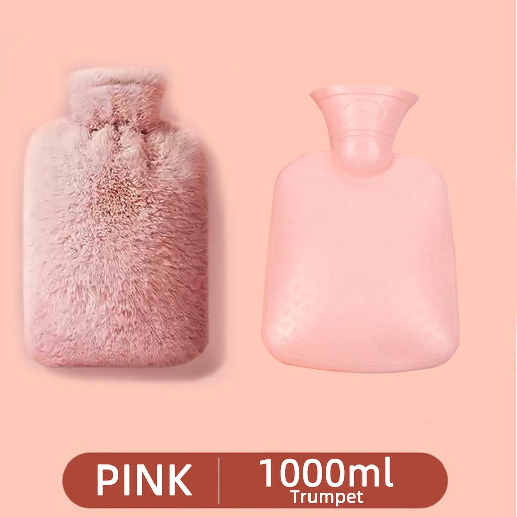 Thickened explosion-proof hot water bag hand warmer hot compress stomach warmer foot warmer imitation rabbit velvet water warmer
