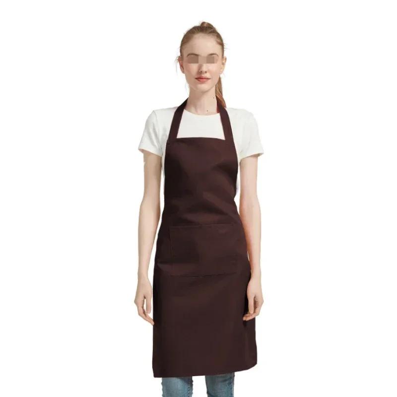 Hot Sale Cooking Kitchen Apron For Woman Men Chef Waiter Cafe Shop BBQ Hairdresser Aprons Bibs Kitchen Accessory