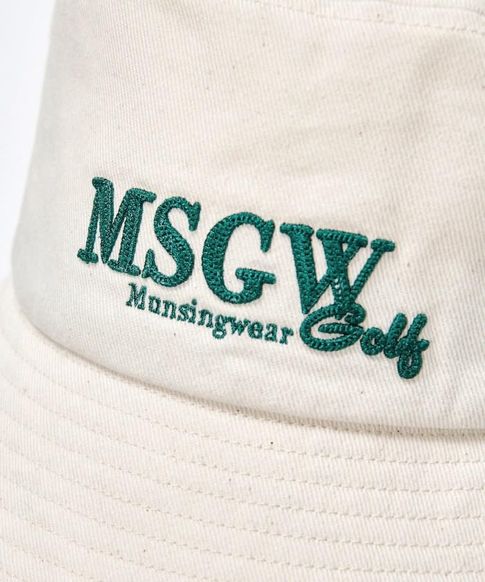 [Munsingwear] Bucket Hat with Logo Tape, Chino Material, Adjustable Size, Casual, Golf, MG4FCP70L, Women's, WH00 (white)
