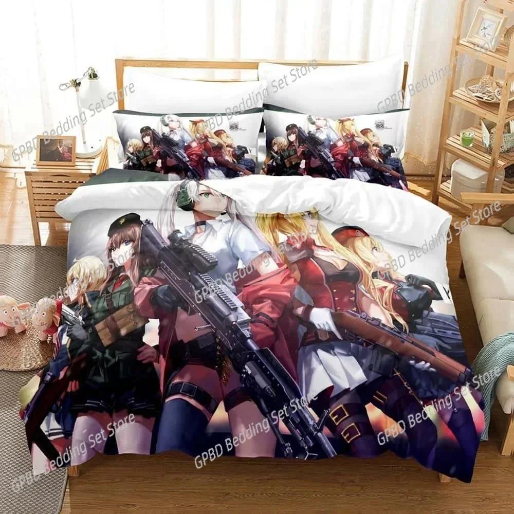 Luxury New 3D Print  Game Girls' Frontline Bedding Set Single Twin Full Queen King Size Bed Set  Bedroom Duvet cover Sets