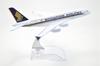 TANG DYNASTY 16cm Singapore Airlines Airbus A380 Alloy Airplane Model Toy 1/400