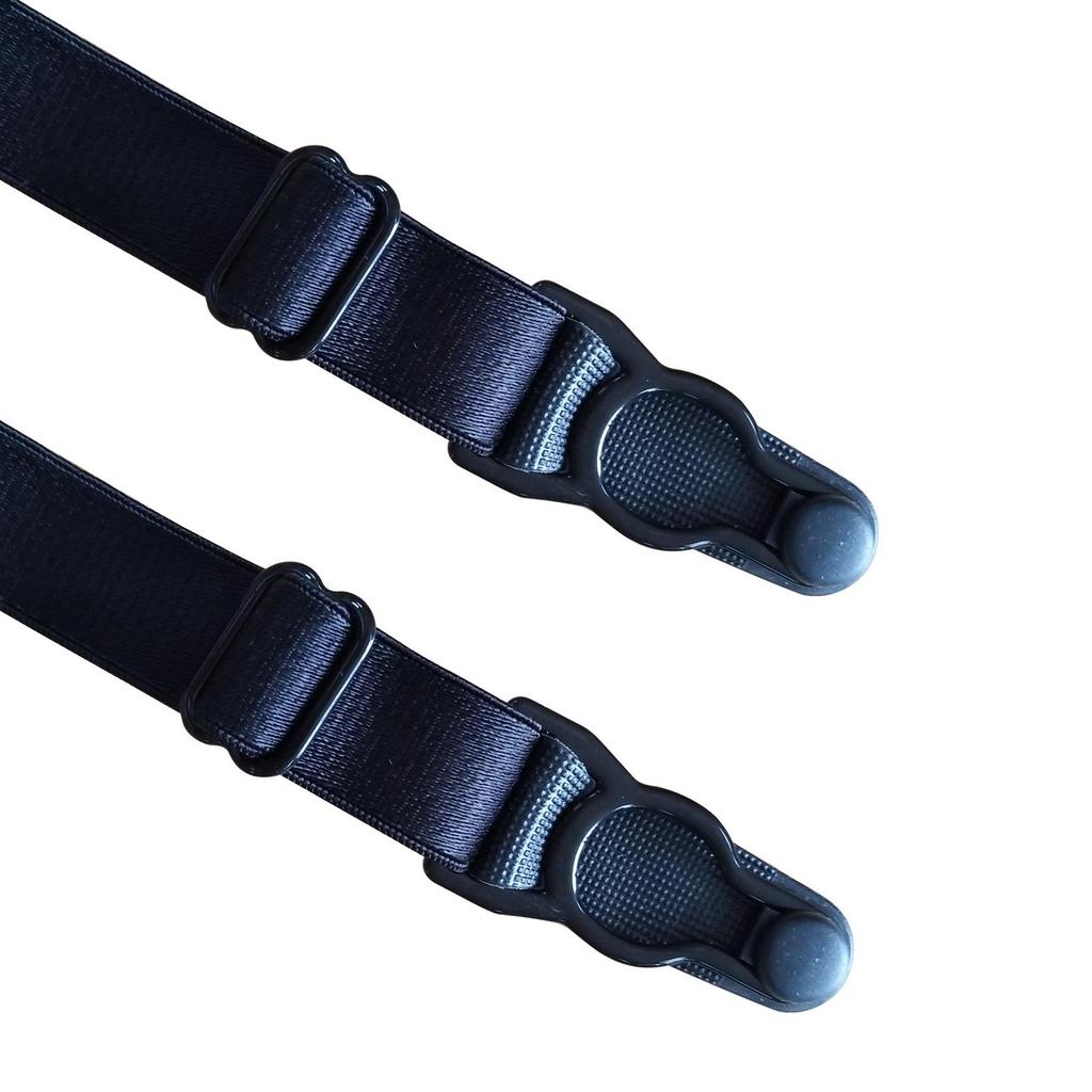 Men's Nylon Garter Belt: Wrinkle-Resistant Black Shirt Leg Ring
