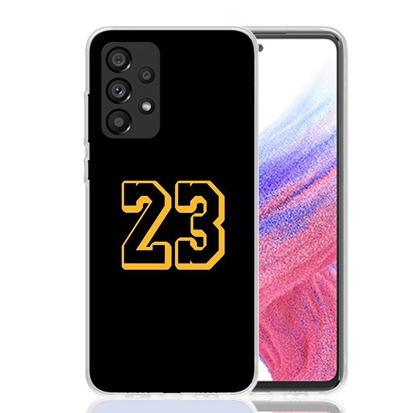 Basketball 23 24 8 Number Phone Case For Samsung Galaxy A13 A14 A15 A16 A17 A53 A54 A55 A56 A33 A34 A35 A36 A23 A24 A25 A26 A05S