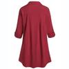 Women's Fashion Loose Casual Plus Size Lace V-Neck Button Down Long Sleeve Shirt