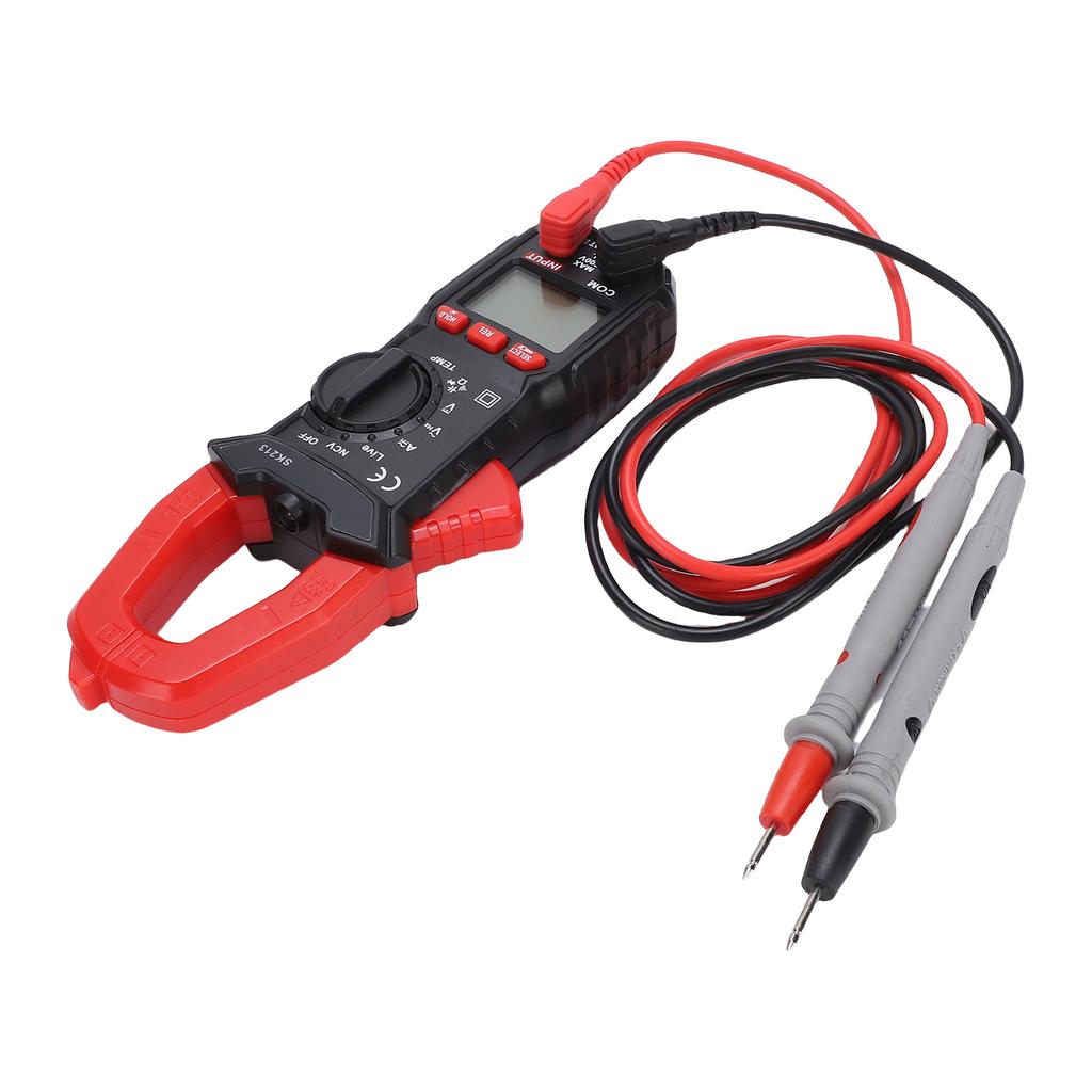 SK213 Digital Clamp Meter Multimeter 6000 Counts AC DC Current Voltage Resistance, Capacitance, Temp, NCV, Diodes,