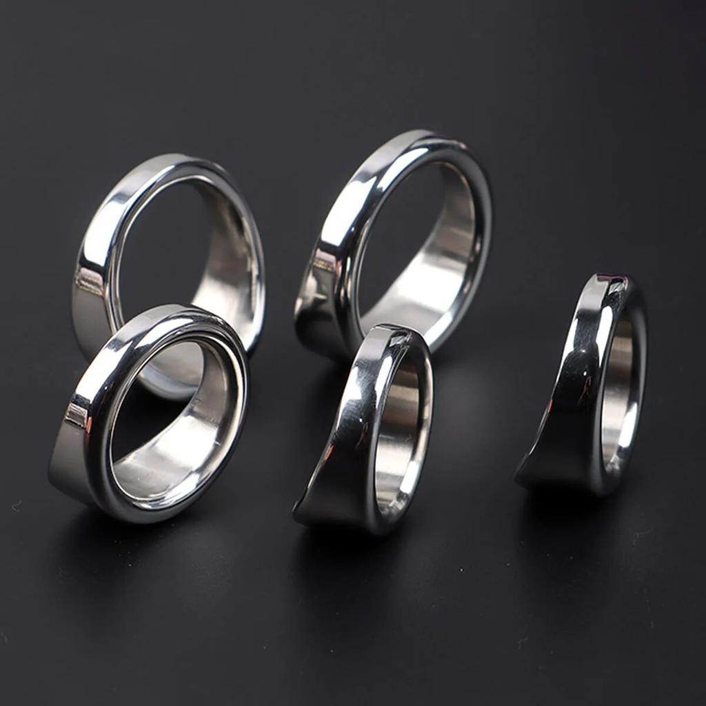 Sex Toys for Men Delay Ejaculation Metal Scrotum Stretcher Erotic Penis Bondage Lock Cock Ring Stainless Steel