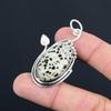 Sisters Day Deal Sterling Silver Oval Dalmatian Jasper Gemstone Handmade Pendant