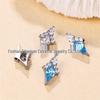 Titanium Alloy Rhombus Zirconium Ear, Lip, and Tongue Piercing Studs