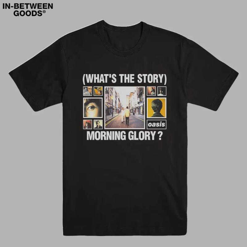 Summer Oasis Band Rock T-shirt Retro Punk Print T-shirt Loose Breathable Casual Short Sleeve T-shirt Camisetas Surf Hombre Moto