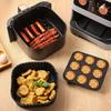 3-delat/Set Non-stick Airfryer Silikon Bakform Fyrkantig Muffinsform Bacon Grill Matlagning
