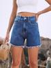 Trendy European & American Women's High-Waist Denim Shorts - Loose, Slimming Fit