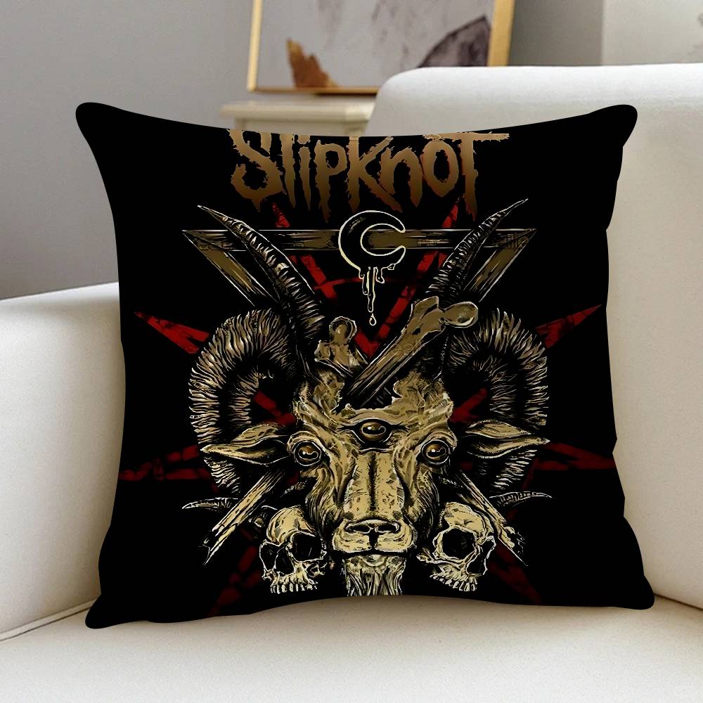 Rock Band S-Slipknot Logo Kissenbezug Toon Geschenk Kissenbezug Schlafzimmer Zuhause Sofa Stuhl Sitz Dekor Kissenbezug