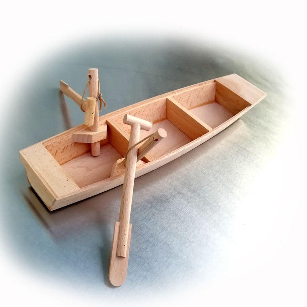 Ocean Landscape Wooden Boat Model Home Decoration Boat Model Ornaments  Garden Decor
