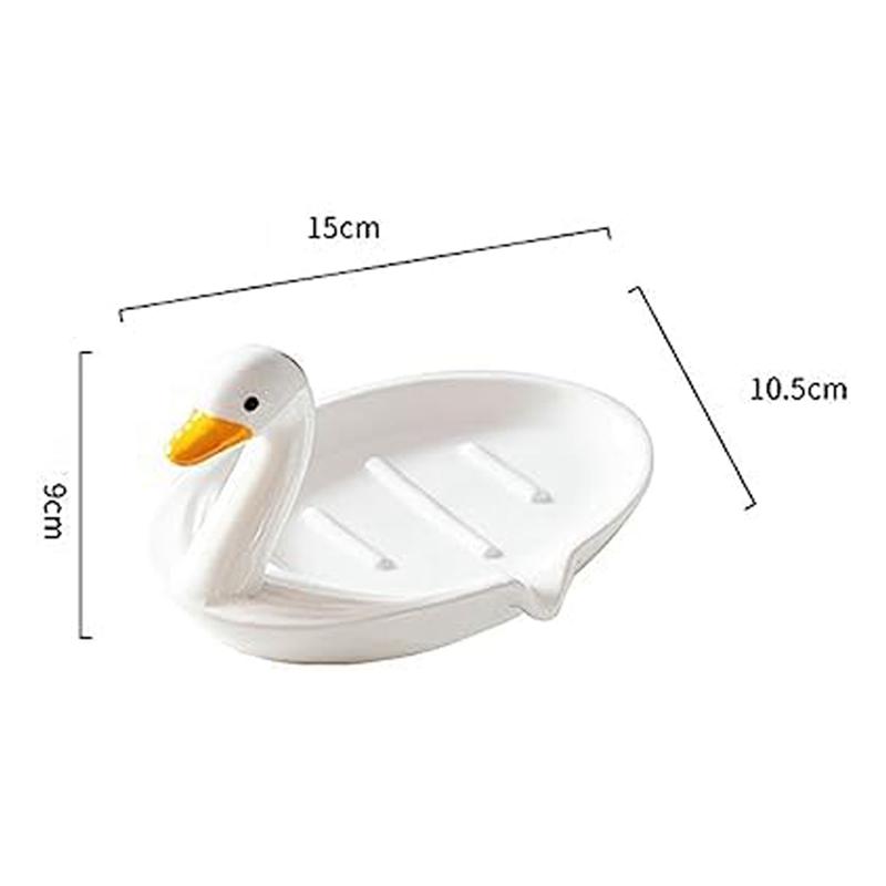 Porte-savon Canard Animal Mignon Porte-savon Auto-Drainant Boîte à Savon avec Égouttoir pour Douche Salle de Bain Cuisine