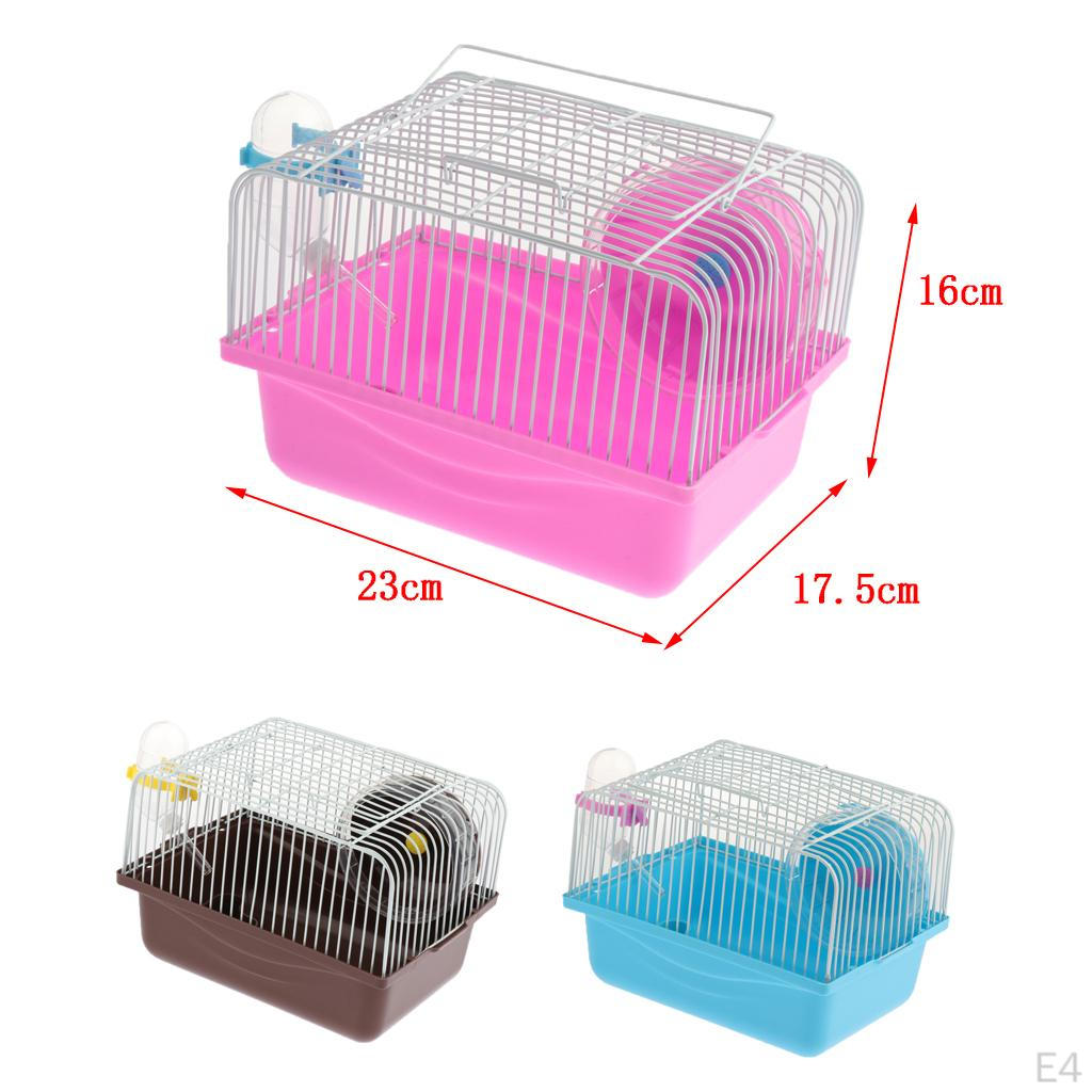 Hamster Gerbils Cage Transport Box With Running , Pink