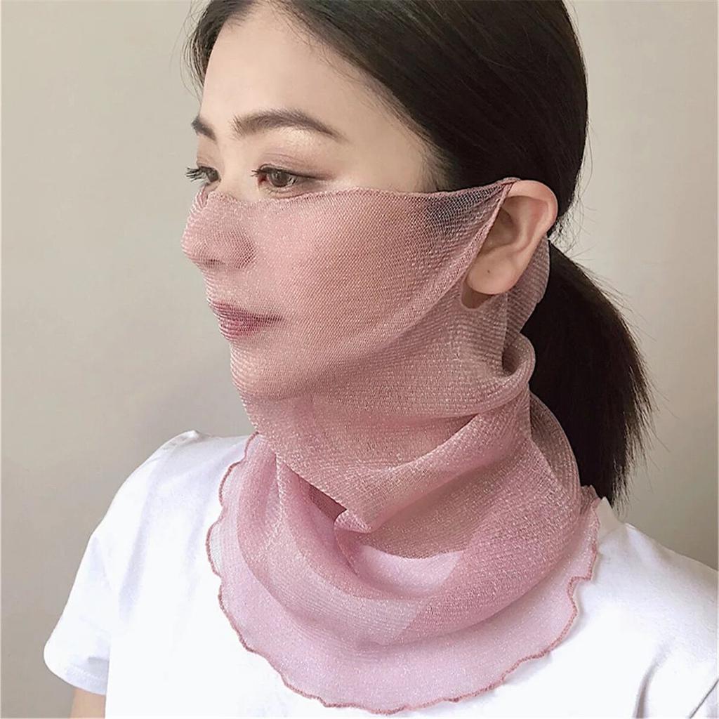 New Versatile Magic Scarf Headband Small Scarf Sunscreen Mask Hanging Ear Style Solid Color Scarves Party Gift