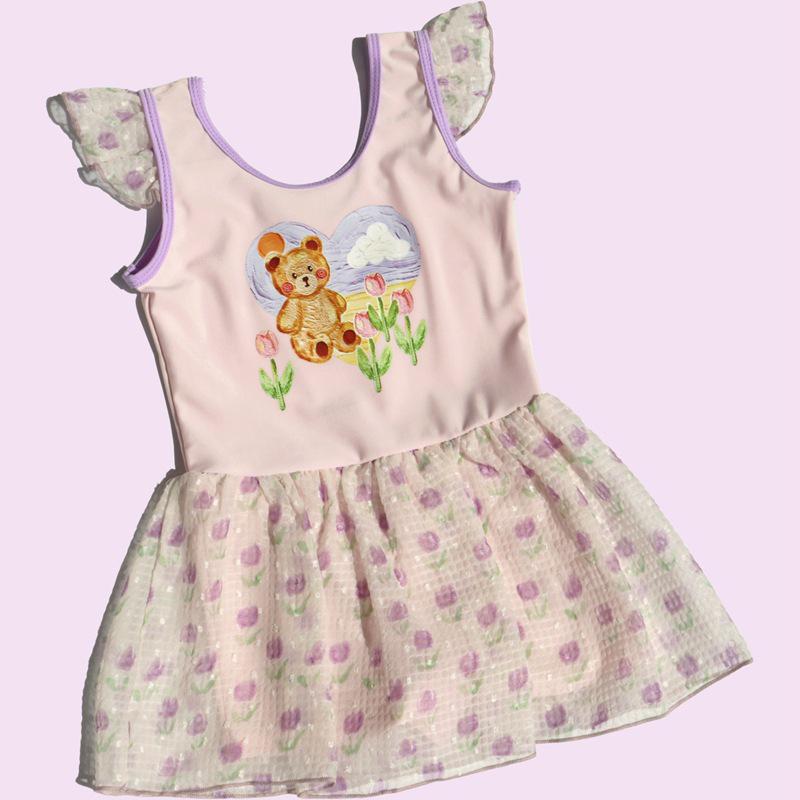 Girls' 2025 Princess One-Piece Swimsuit for Toddlers & Babies