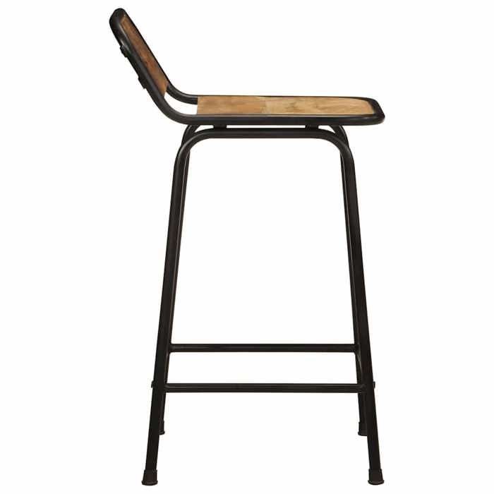 VidaXL Tabourets de bar lot de 4 bois massif manguier brut, chaise, chaise de bar de cuisine, chaise de bistrot, chaise de 4013531