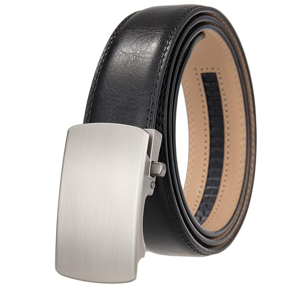 1Pcs Men'S Belt Automatic Buckle, Belt Men'S, Casual, Business Youth Cowhide Belt Ly36-35566-1
